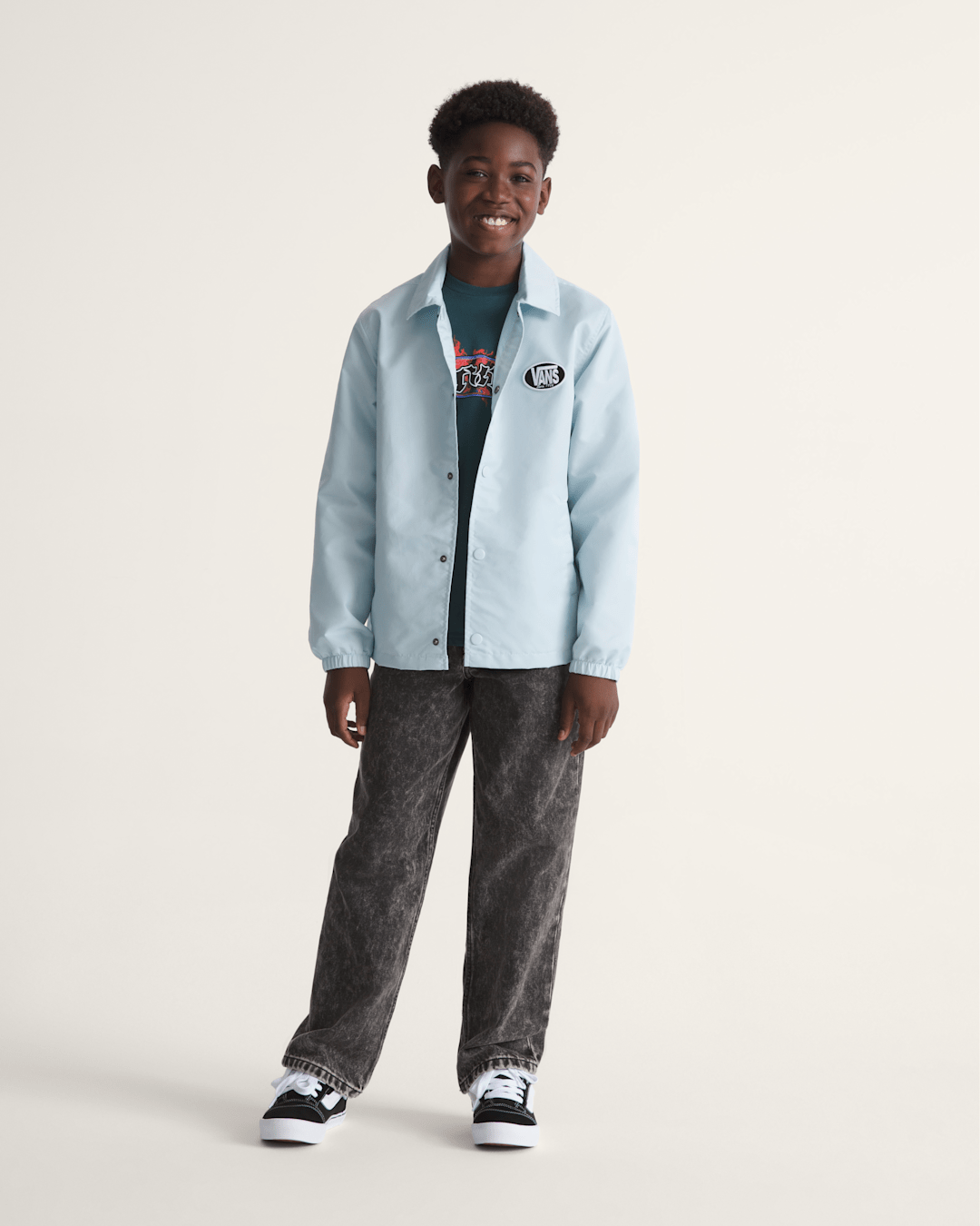 Kids Vans Kids Torrey Coaches Jacket in Dawn Mist Blue