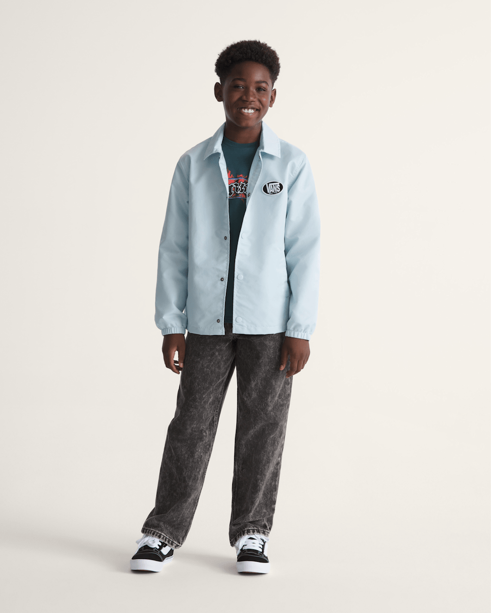 Kids Vans Kids Torrey Coaches Jacket in Dawn Mist Blue