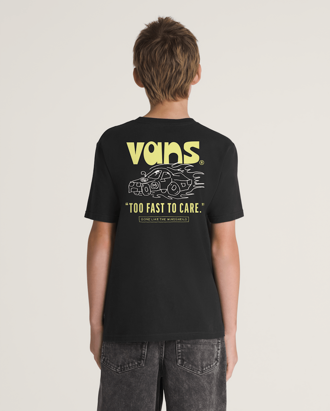 Kids Vans Kids Too Fast T-Shirt in Black
