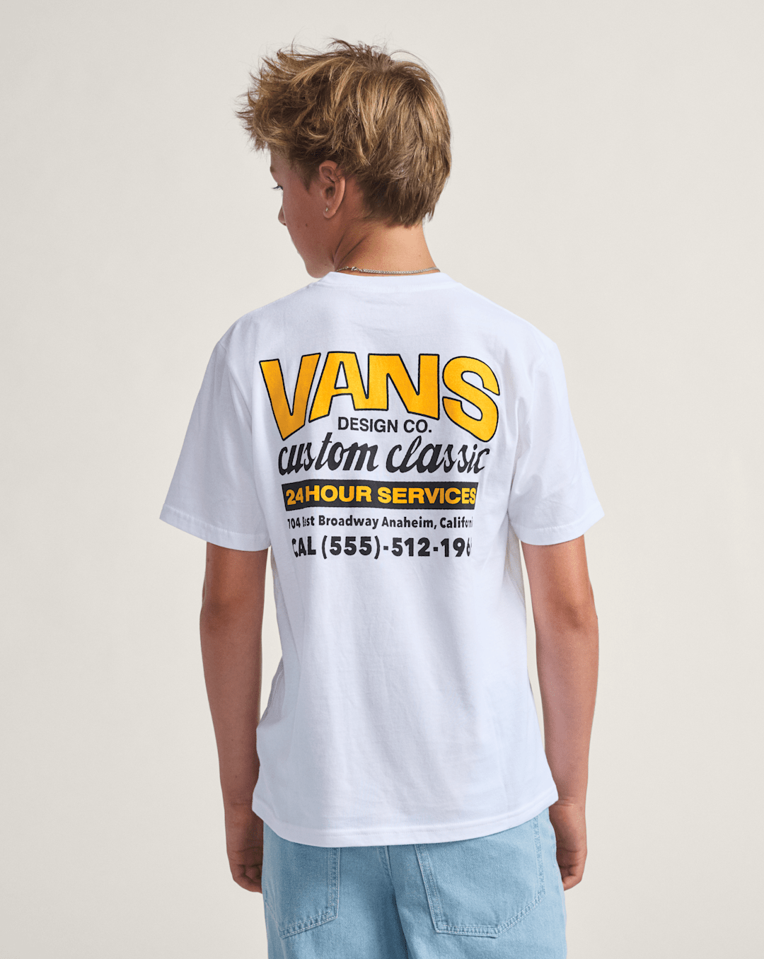 Kids Vans Kids Shop Front T-Shirt in White