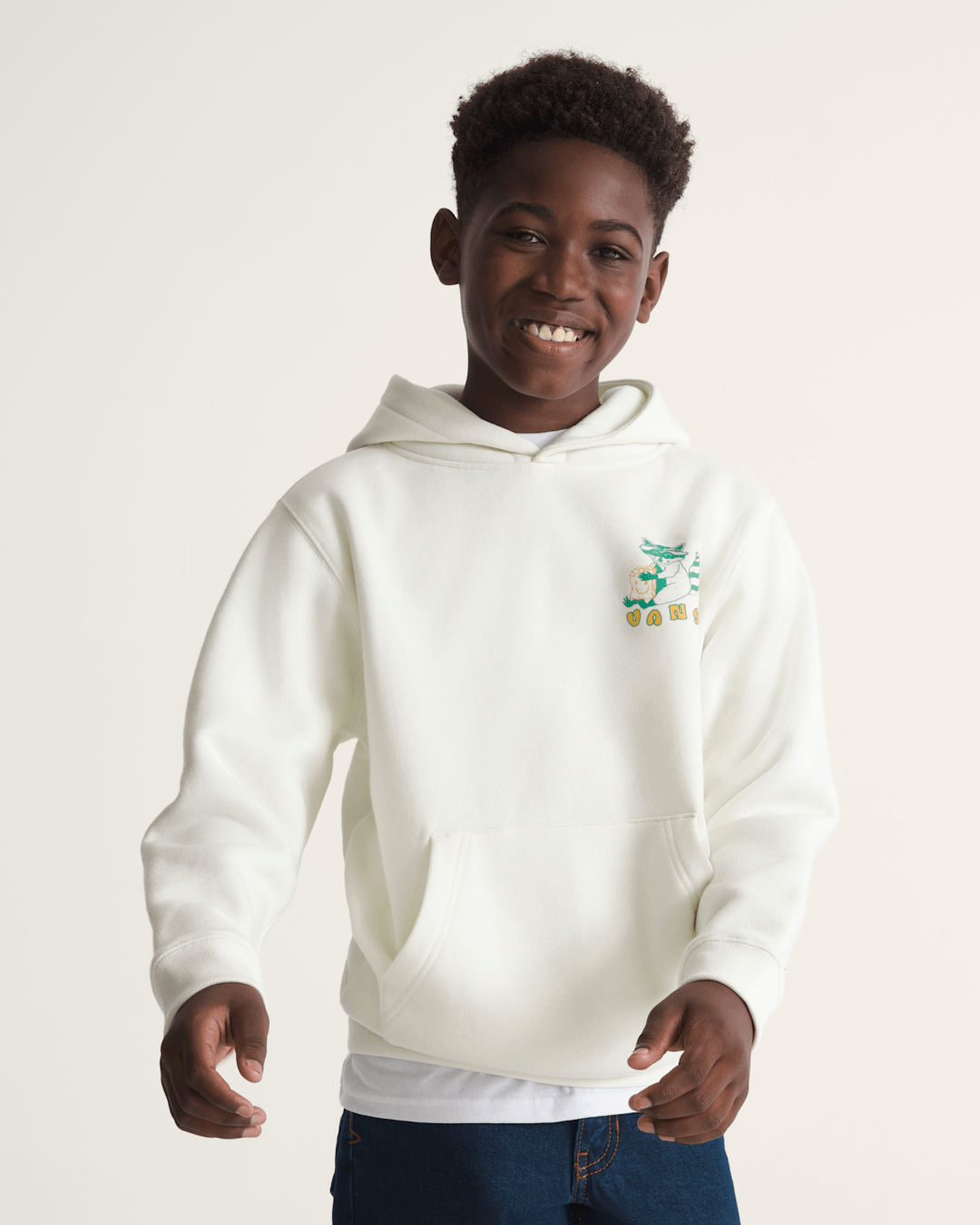 Kids Vans Kids Lazy Daze Pullover Sweatshirt in Marshmallow White