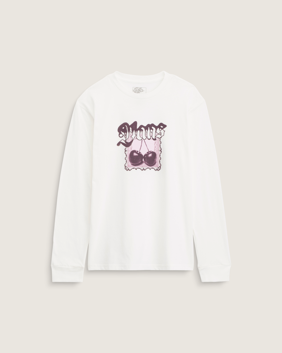 Kids Vans Kids Cherrylace Long Sleeve T-Shirt in Marshmallow White