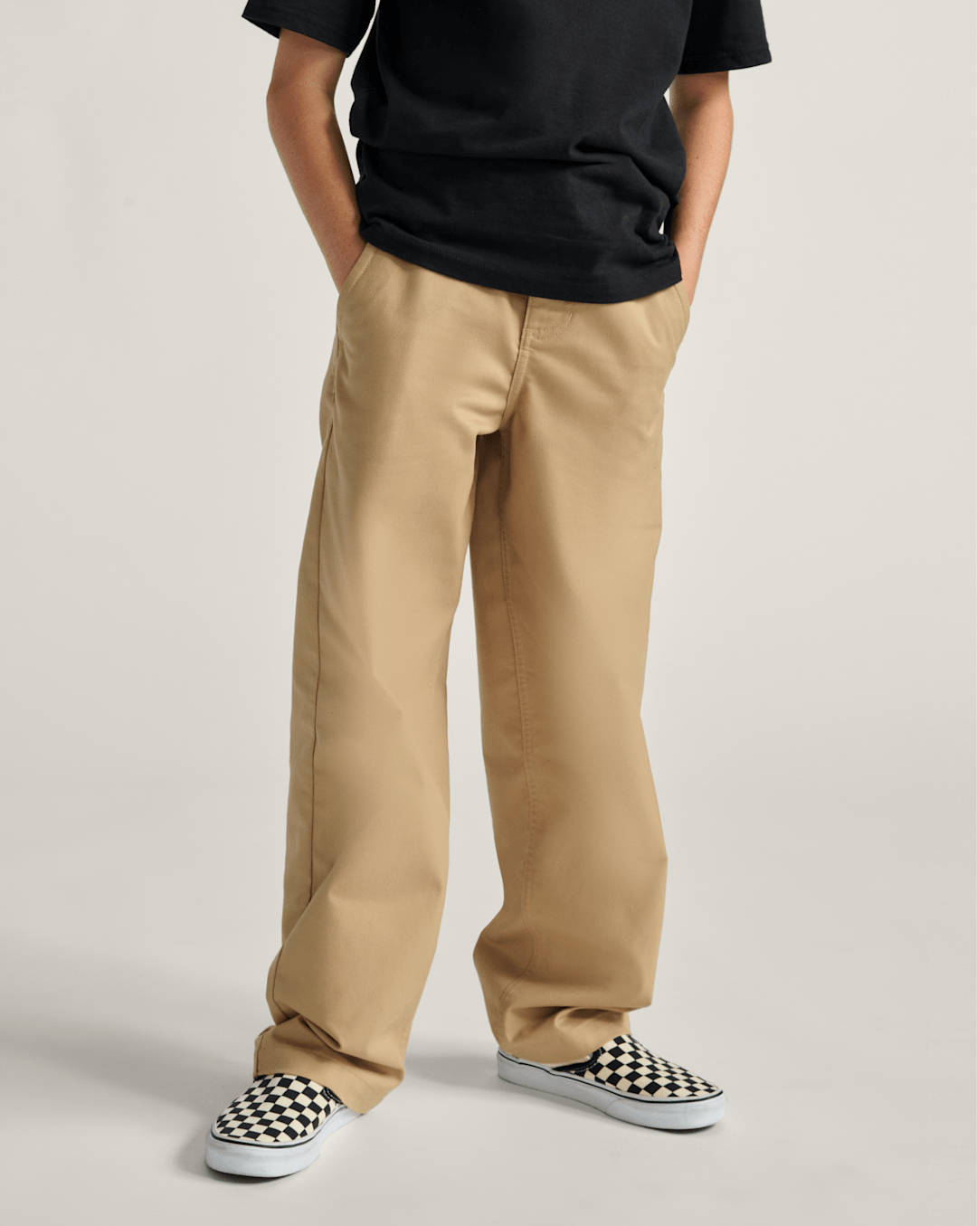 Kids Vans Kids Authentic Chino Loose Pants in Incense Brown