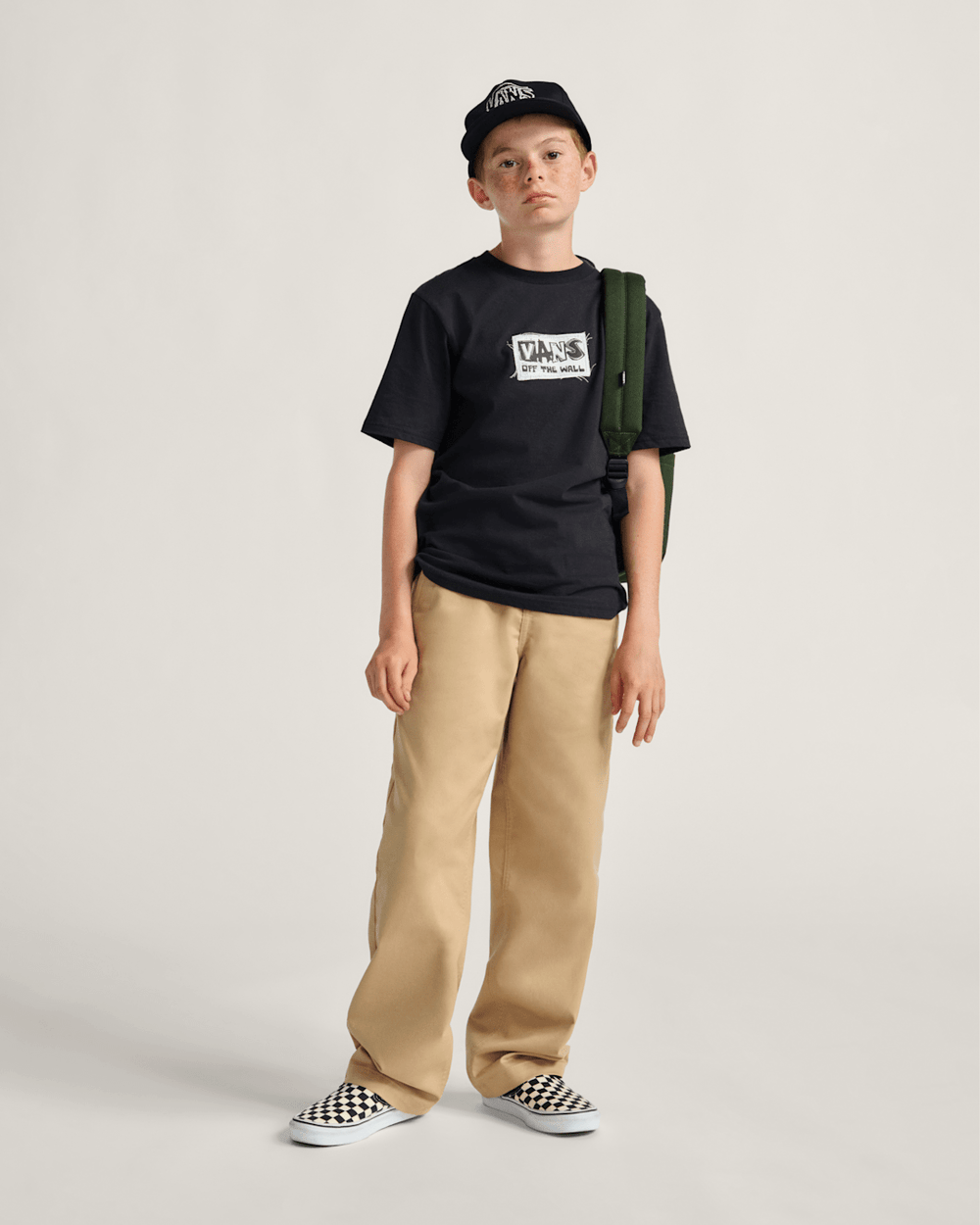 Kids Vans Kids Authentic Chino Loose Pants in Incense Brown
