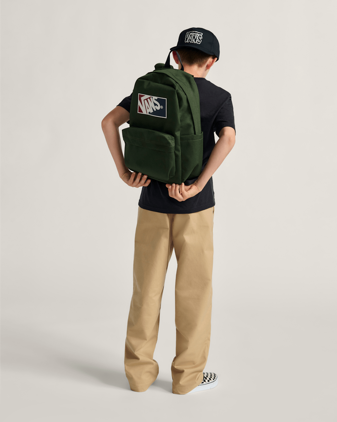 Kids Vans Kids Authentic Chino Loose Pants in Incense Brown