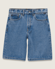 Kids Vans Kids Check-5 Baggy Denim Shorts in Stonewash Blue