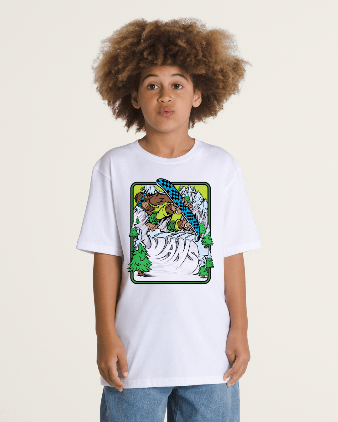 Kids Vans Kids Tail Grabin Good Time T-Shirt in White
