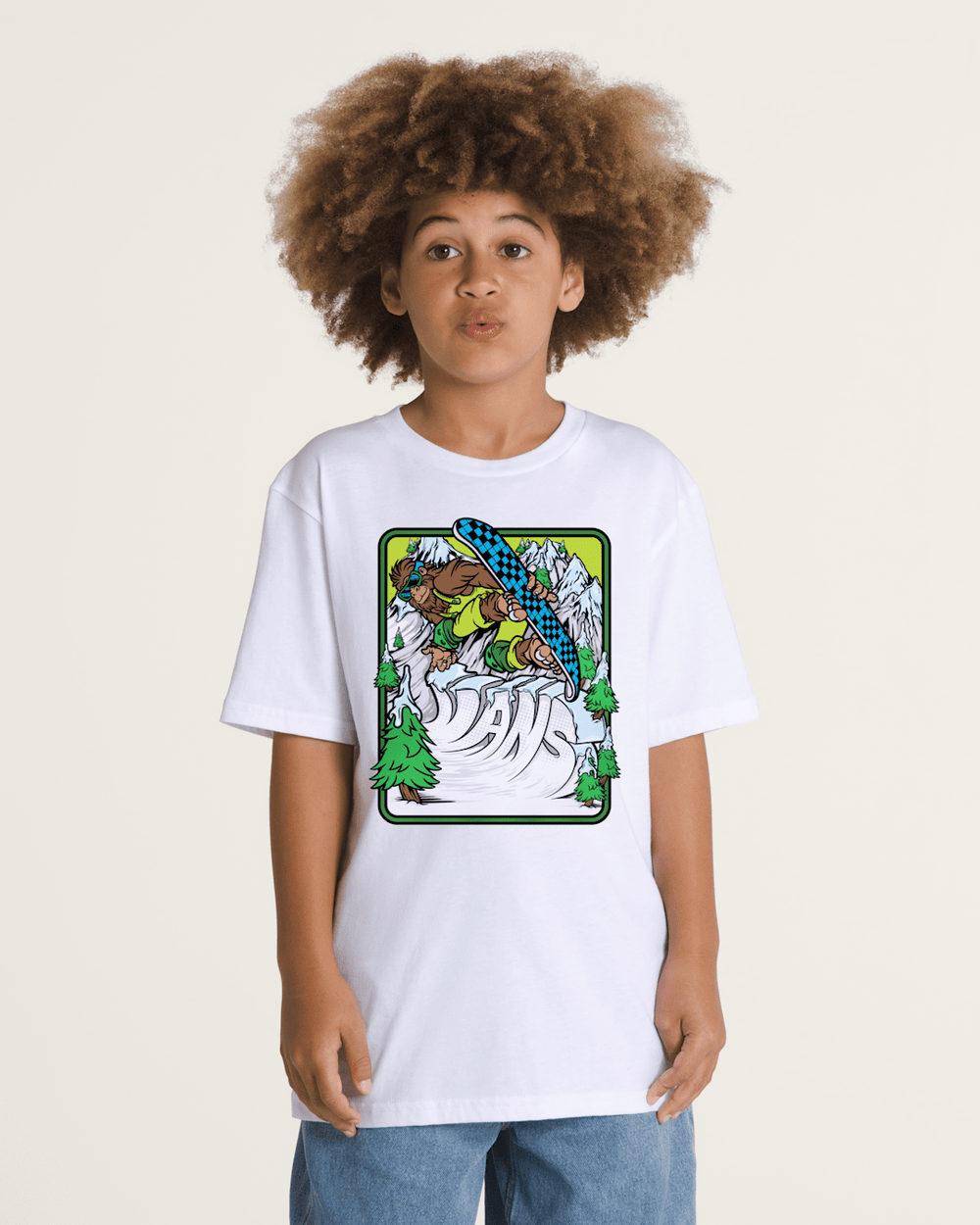 Kids Vans Kids Tail Grabin Good Time T-Shirt in White