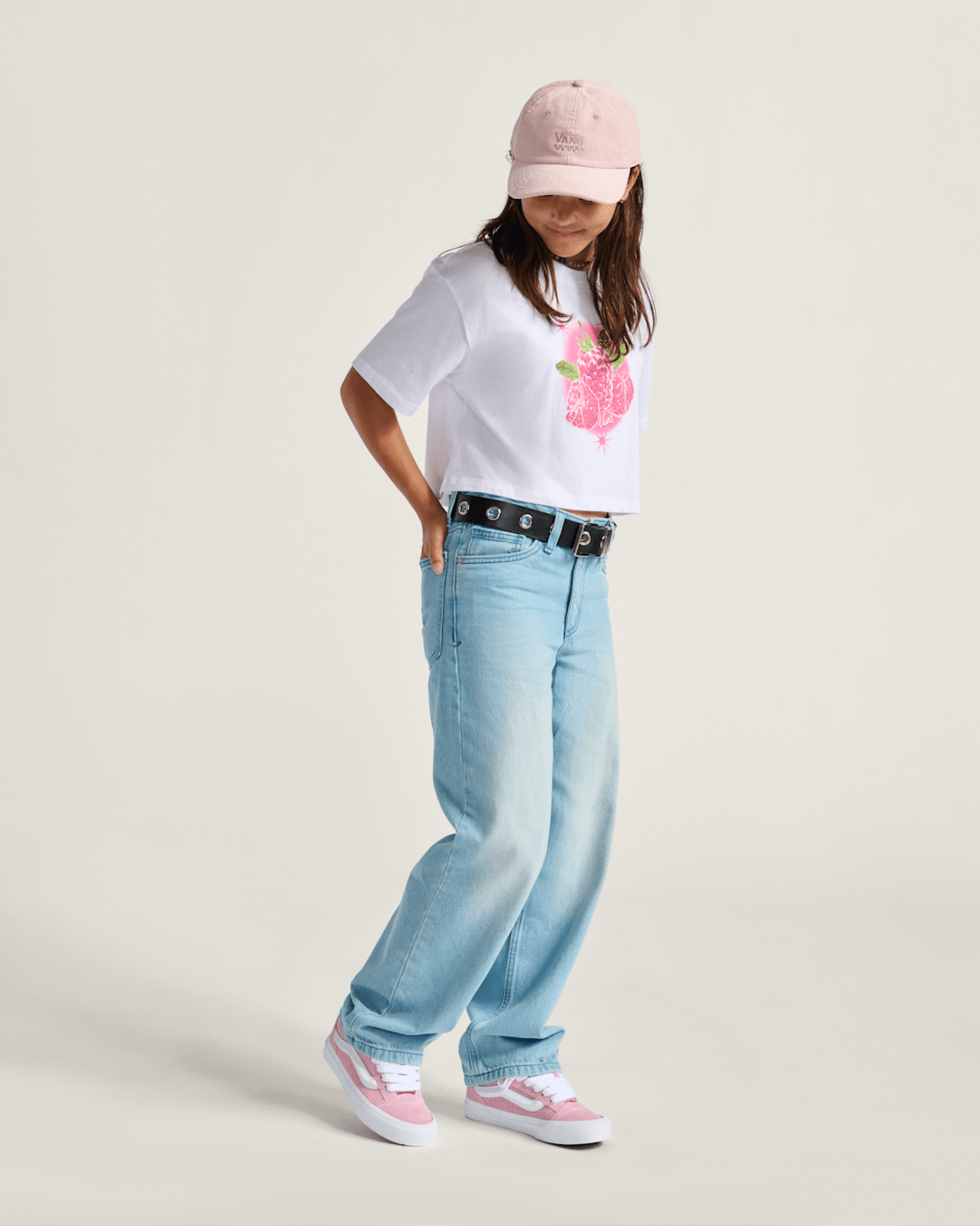 Kids Vans Kids Sirelle Denim Puddle Pants in Light Stonewash Blue