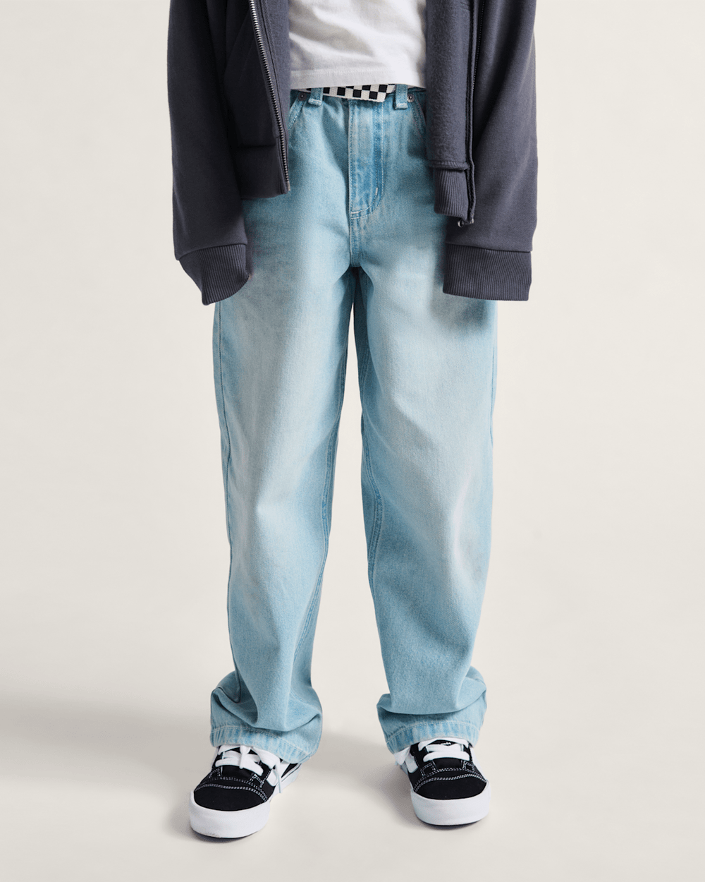 Kids Vans Kids Sirelle Denim Puddle Pants in Light Stonewash Blue