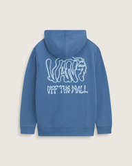 Kids Vans Kids Rippled Zip Hoodie in True Navy Blue