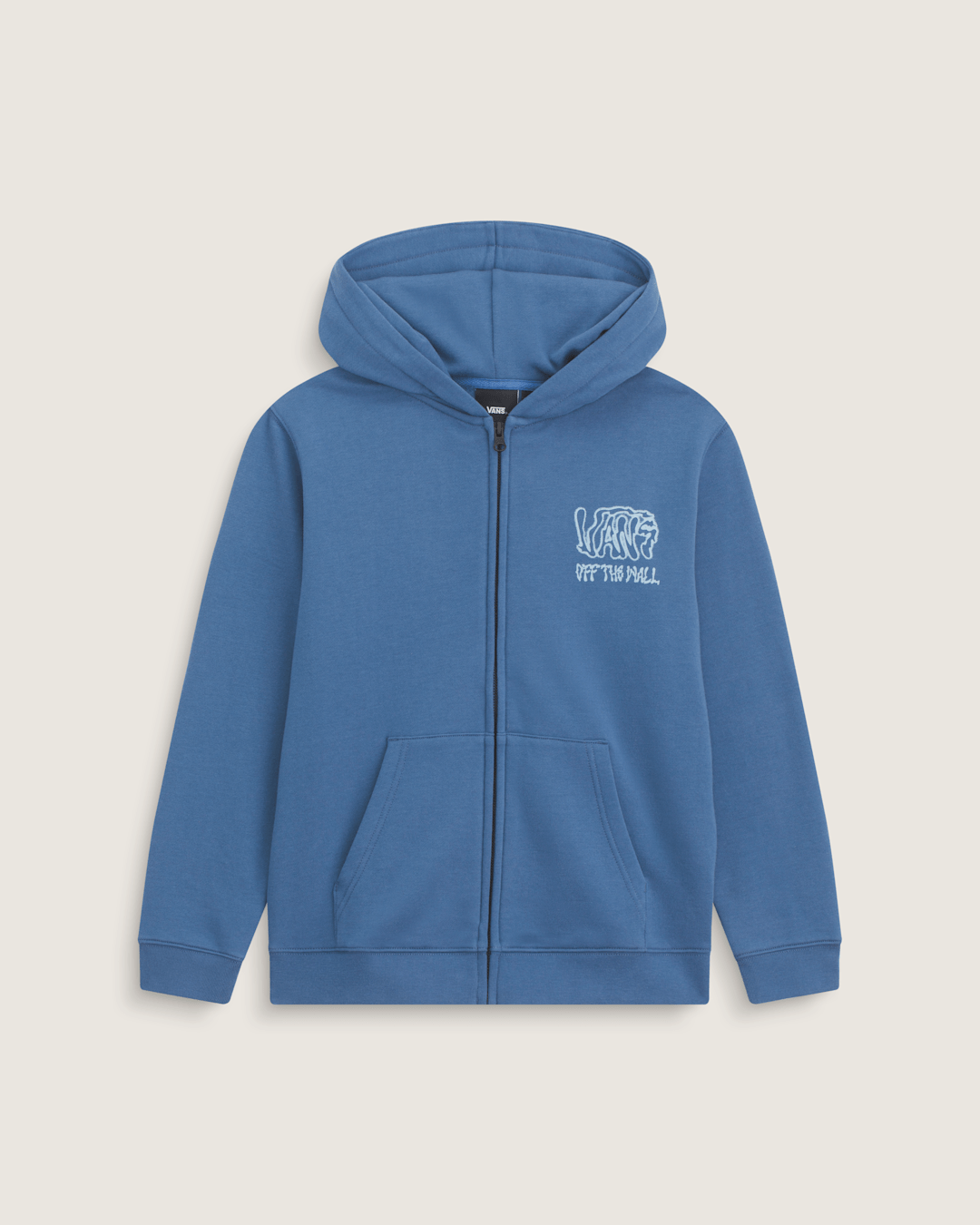 Kids Vans Kids Rippled Zip Hoodie in True Navy Blue