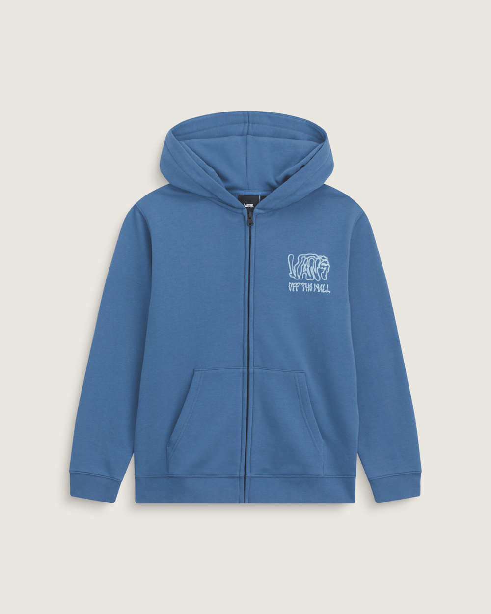 Kids Vans Kids Rippled Zip Hoodie in True Navy Blue