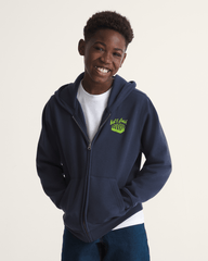 Kids Vans Kids Hot and Fresh Full Zip Sweatshirt in Parisian Night Blue