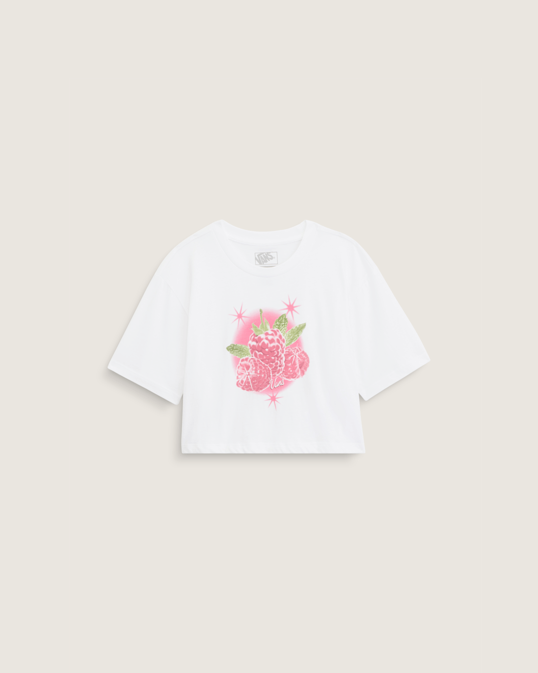 Kids Vans Kids Star Berries Crop T-Shirt in White
