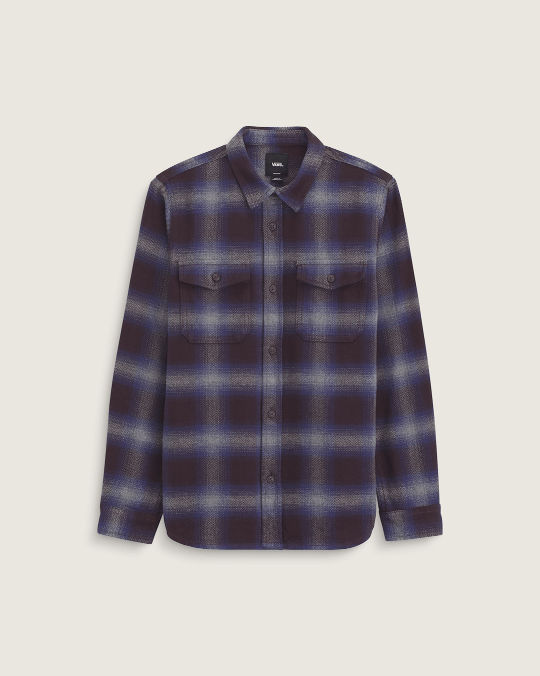 Kids Vans Kids Bixby Plaid Flannel Shirt in Dark Port Red / Pewter Heather Grey