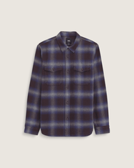 Kids Vans Kids Bixby Plaid Flannel Shirt in Dark Port Red / Pewter Heather Grey