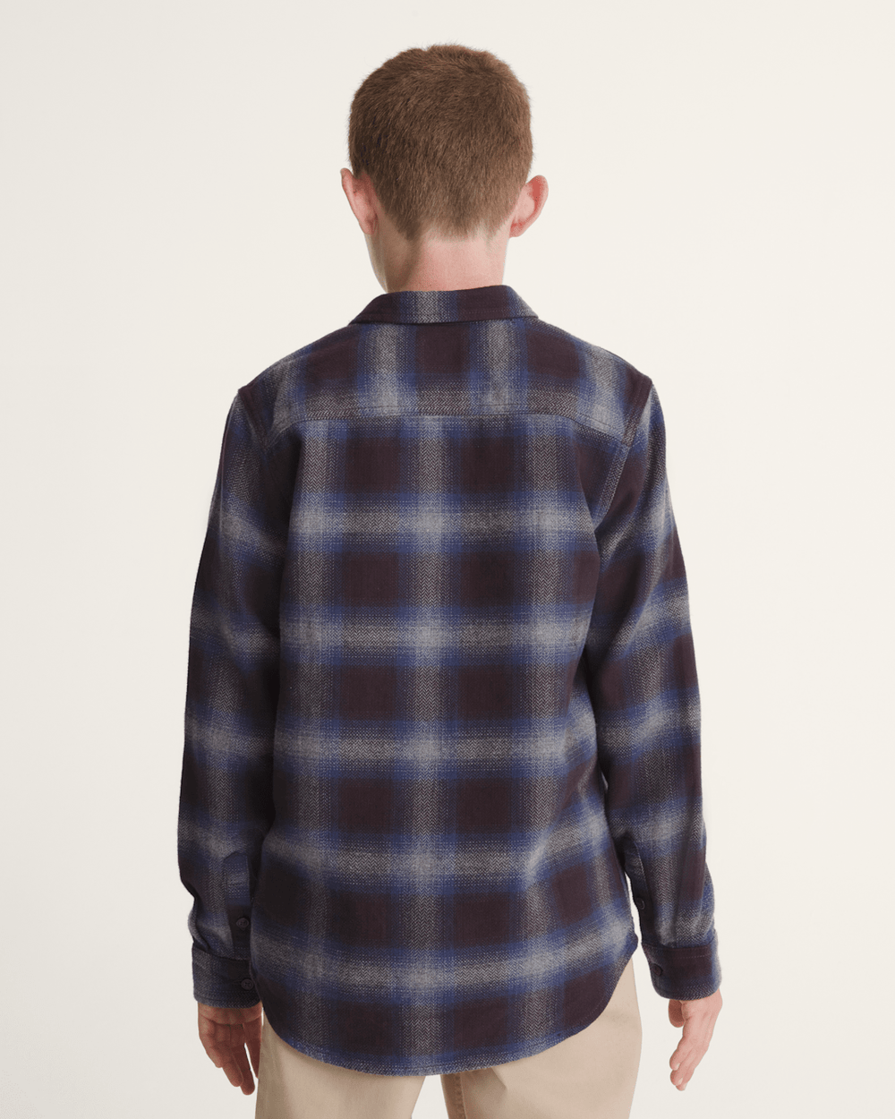Kids Vans Kids Bixby Plaid Flannel Shirt in Dark Port Red / Pewter Heather Grey