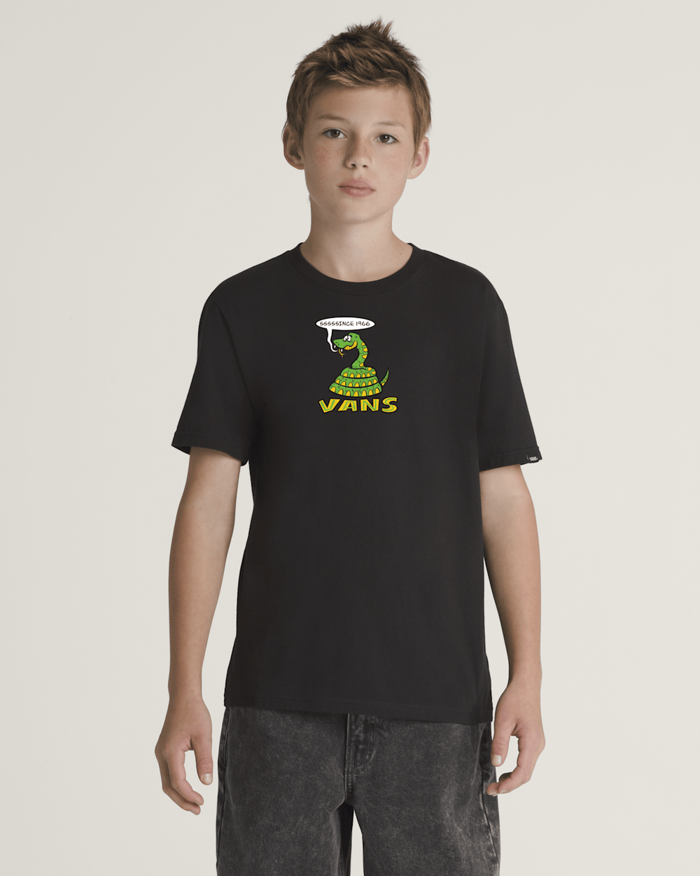 Kids Vans Kids Hissin Since 66 T-Shirt in Black
