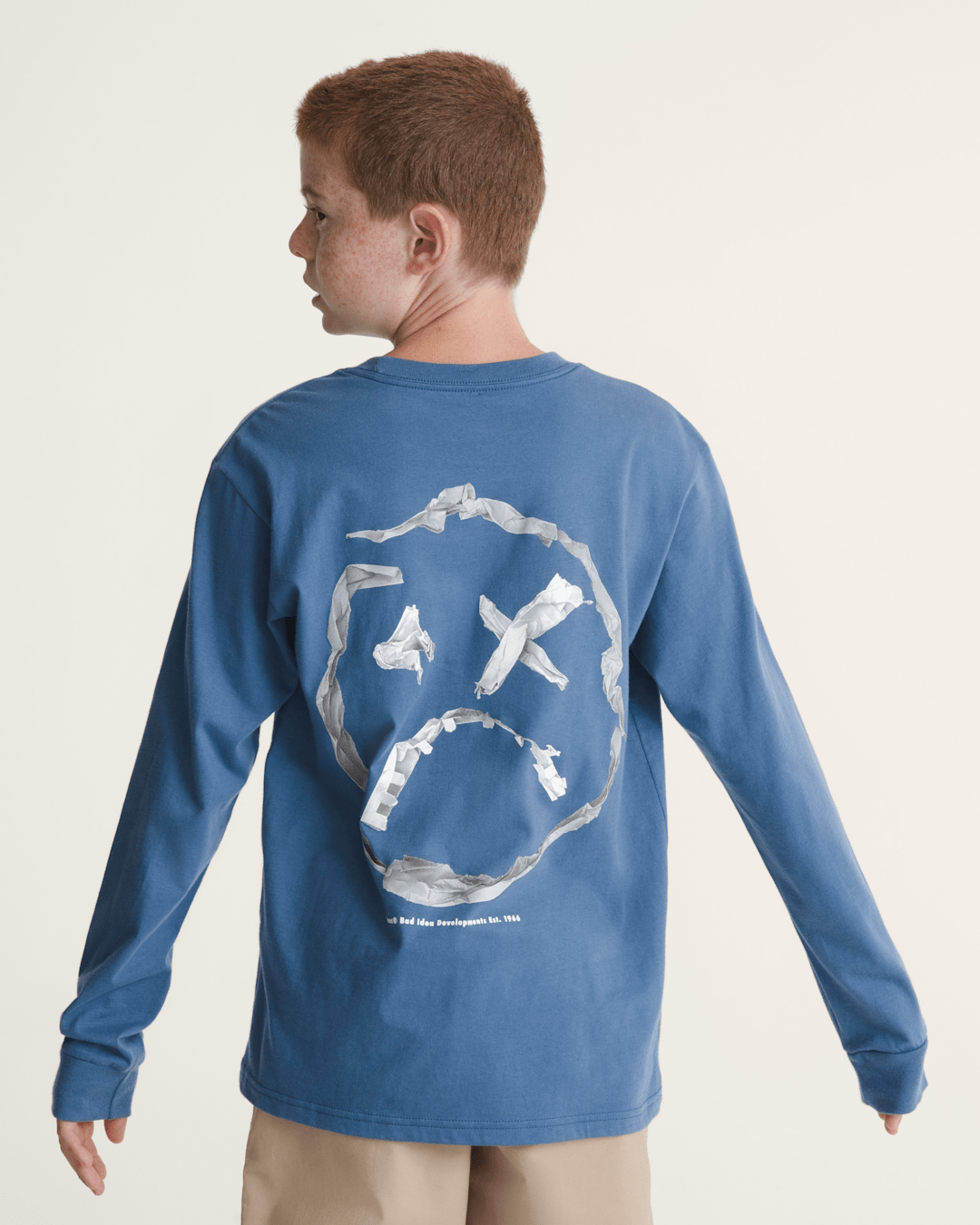Kids Vans Kids Ideas 66 Long Sleeve T-Shirt in True Navy Blue