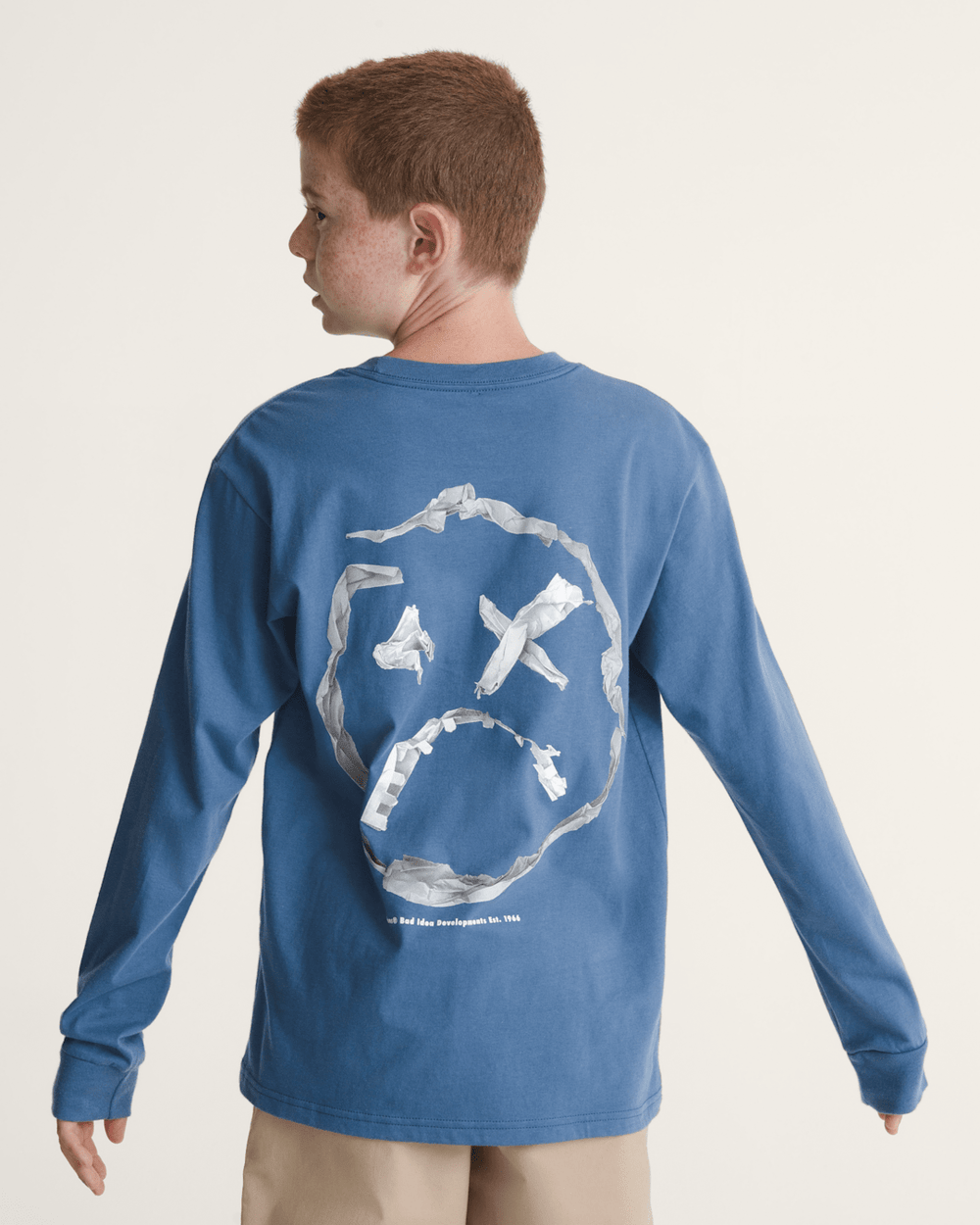 Kids Vans Kids Ideas 66 Long Sleeve T-Shirt in True Navy Blue