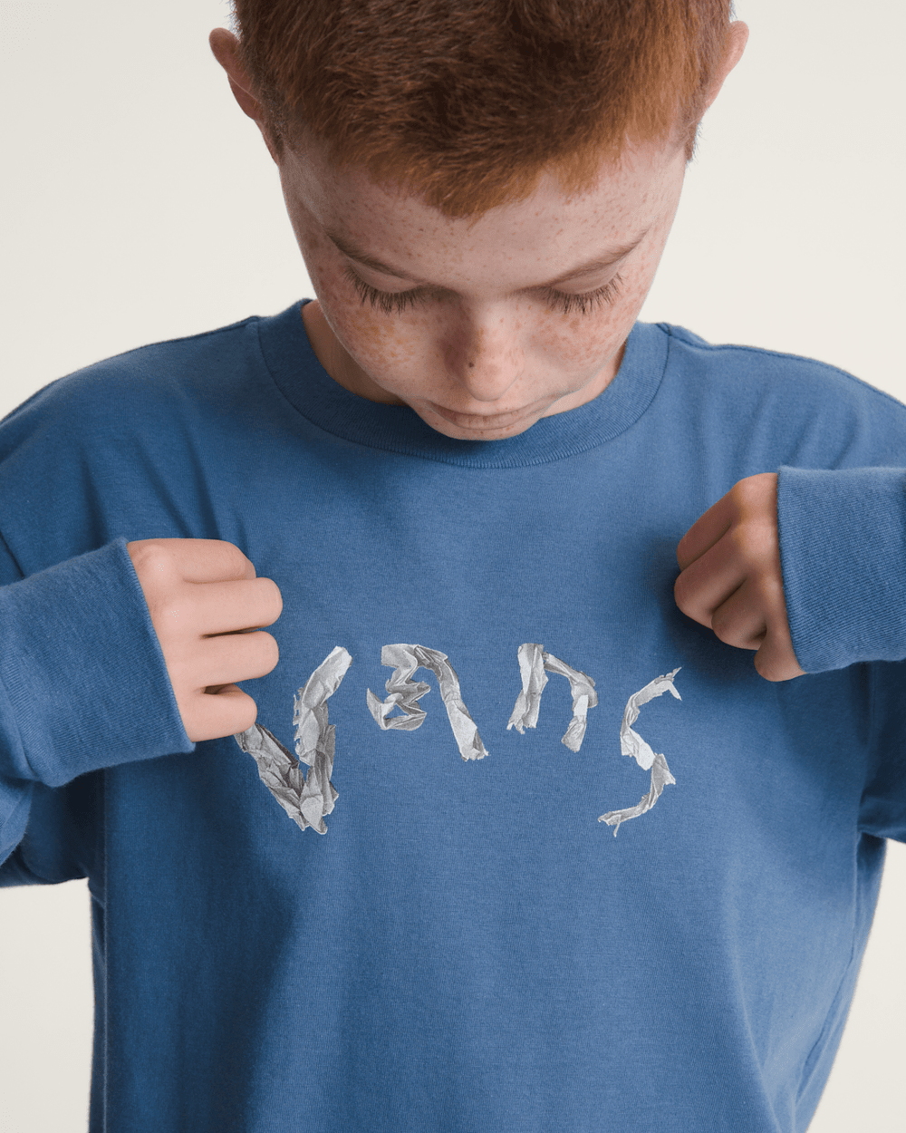 Kids Vans Kids Ideas 66 Long Sleeve T-Shirt in True Navy Blue