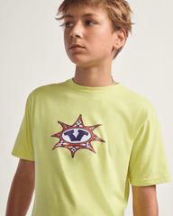 Kids Vans Kids Star Checker T-Shirt in Canary Yellow