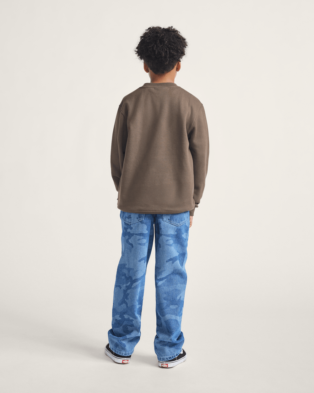 Kids Vans Kids Check-5 Loose Denim Pants in Stonewash Blue