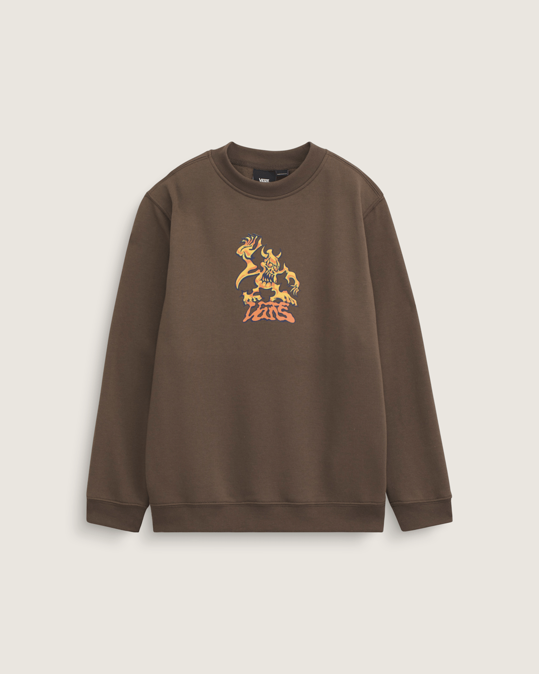 Kids Vans Kids Goblin Step Crew Sweatshirt in Coal Brown