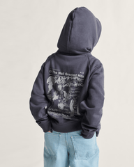 Kids Vans Kids Greatest Hits Zip Hoodie in Asphalt Grey