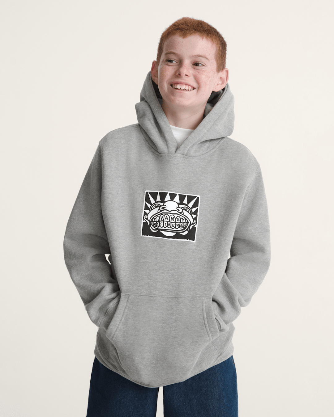 Kids Vans Kids Vans Mouf Pullover Hoodie in Cement Heather Grey