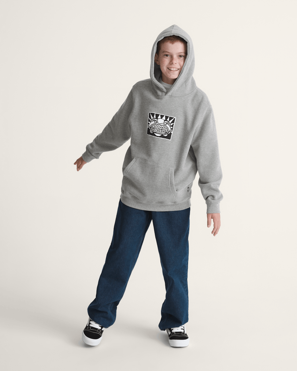 Kids Vans Kids Vans Mouf Pullover Hoodie in Cement Heather Grey