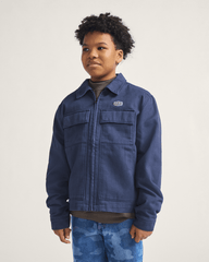 Kids Vans Kids Mcavoy Zip Station Jacket in Parisian Night Blue