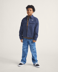 Kids Vans Kids Mcavoy Zip Station Jacket in Parisian Night Blue