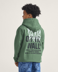 Kids Vans Kids Metal Wall Zip Hoodie in Pine Forest Green
