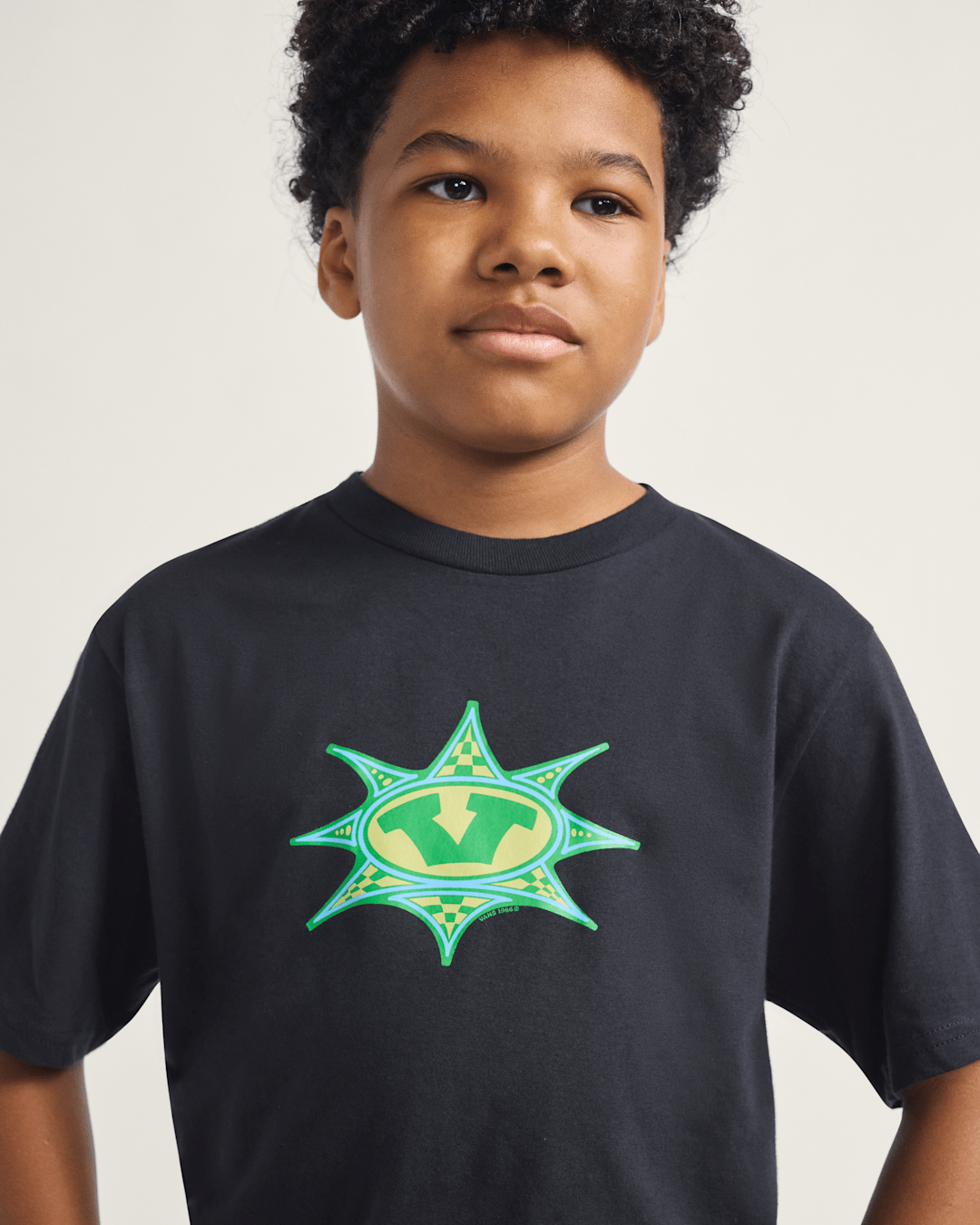 Kids Vans Kids Star Checker T-Shirt in Black