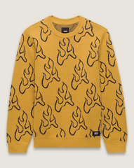 Kids Vans Kids Blaze Crew Sweater in Harvest Gold Yellow