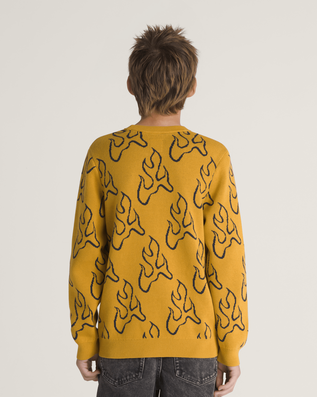 Kids Vans Kids Blaze Crew Sweater in Harvest Gold Yellow