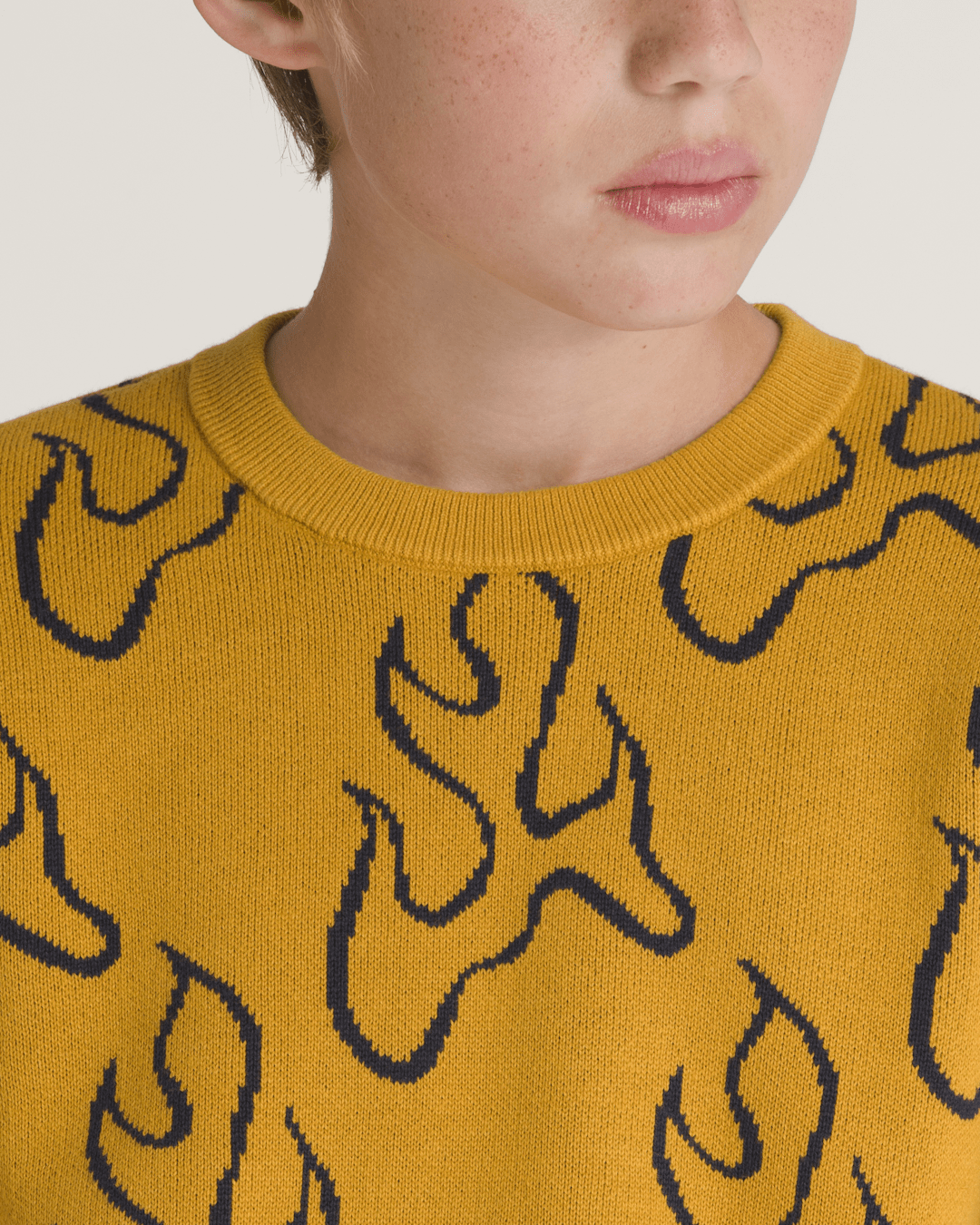 Kids Vans Kids Blaze Crew Sweater in Harvest Gold Yellow