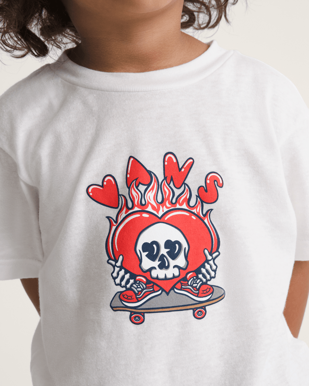 Kids Vans Little Kids Wheely Love Vans T-Shirt in White