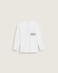 Kids Vans Little Kids Racing Flames Long Sleeve T-Shirt in White