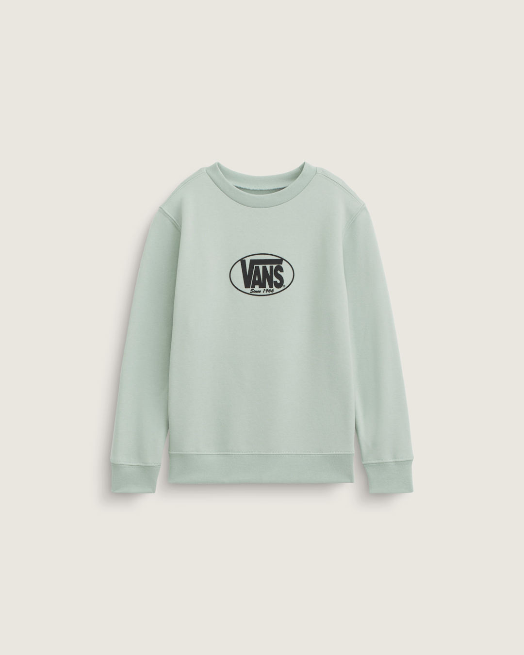 Kids Vans Little Kids Classic Oval Crew Sweatshirt in Grey Olive Green
