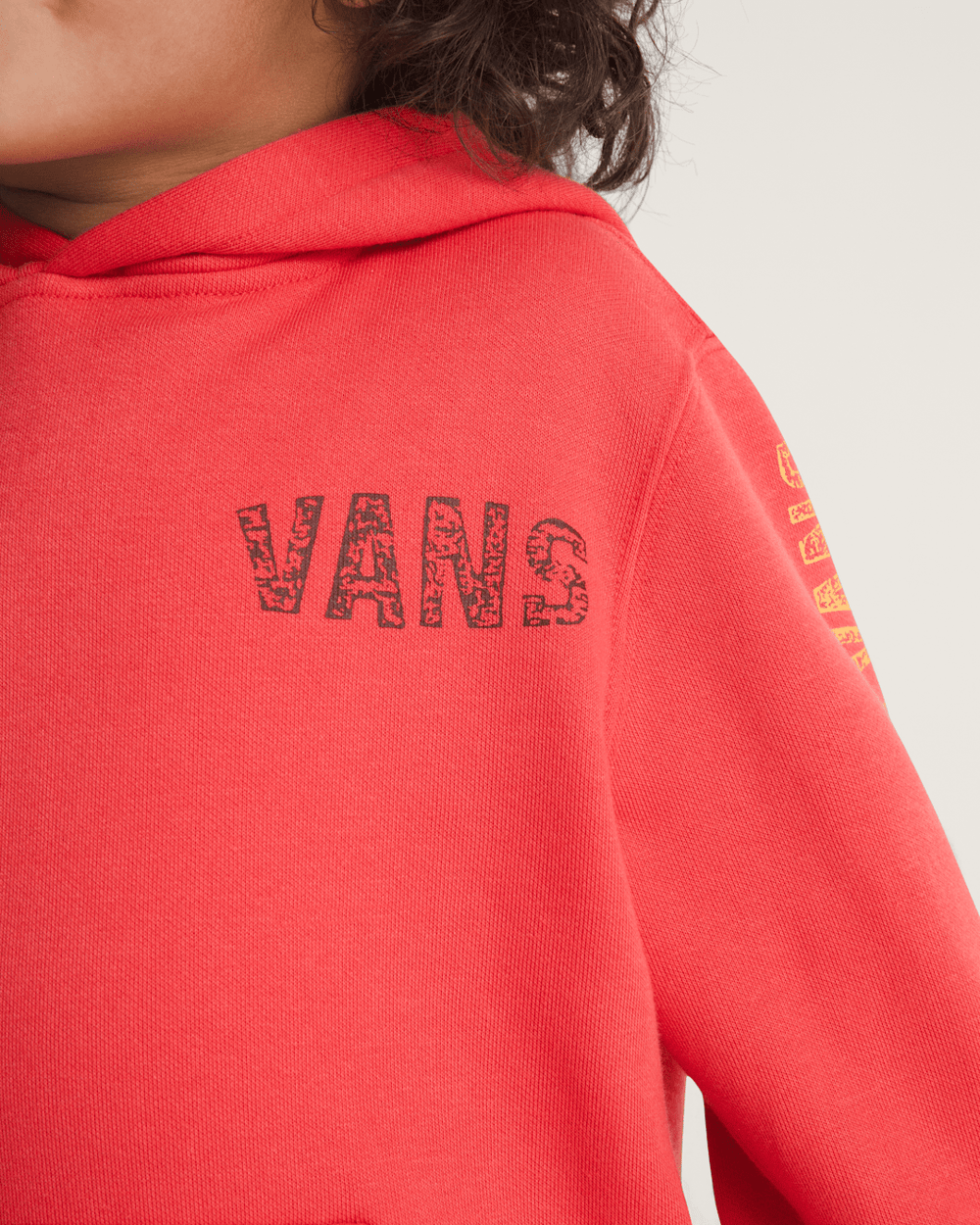 Kids Vans Little Kids Racing Flames Pullover Hoodie in Crimson Haze Red