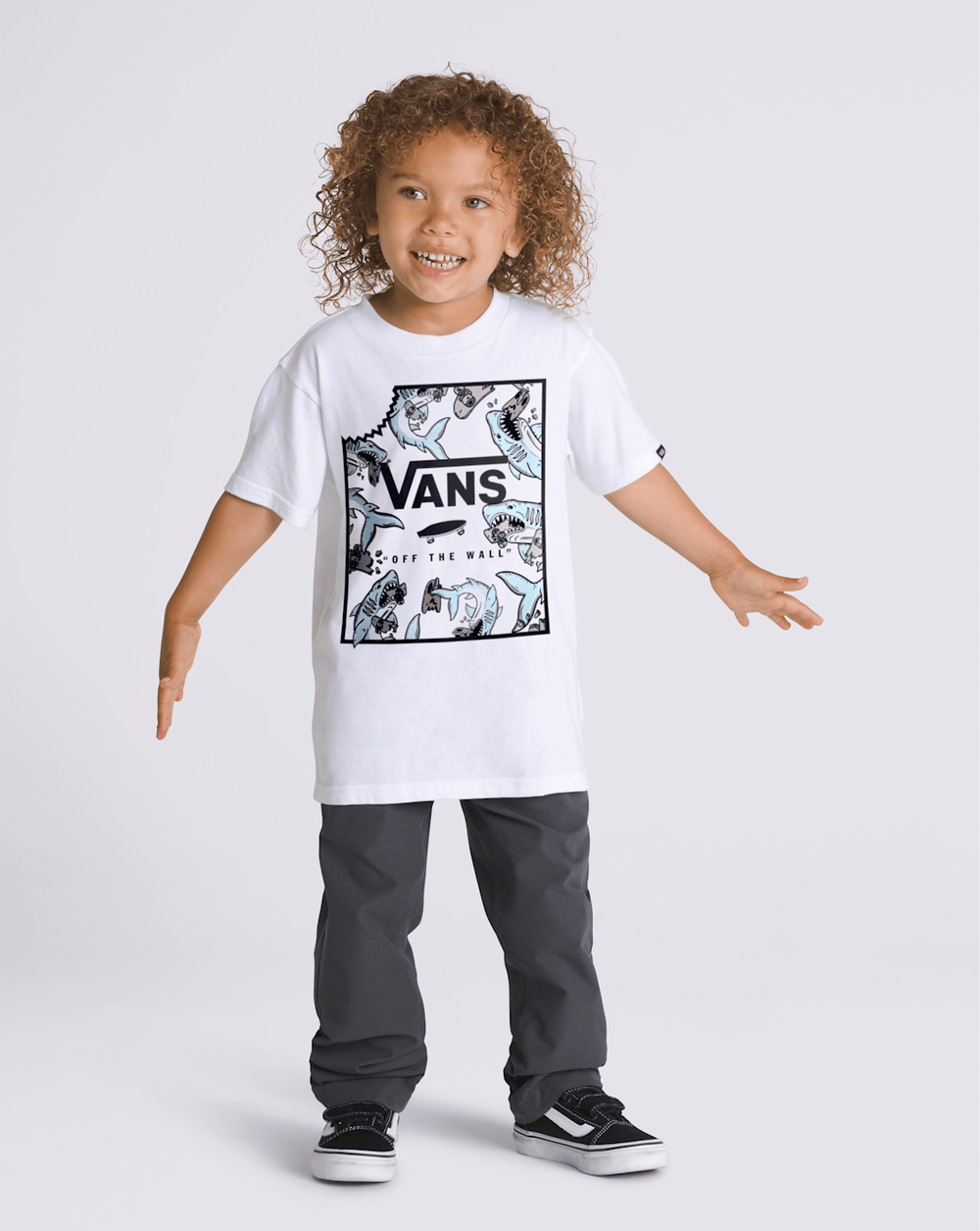 Kids Vans Kids Little Kids Shark Bite T-Shirt in White