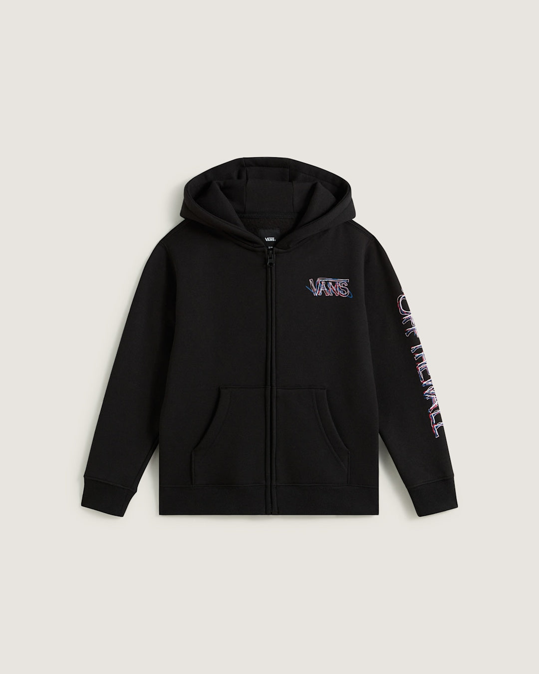 Kids Vans Little Kids Scribbled Past Zip Hoodie in Black