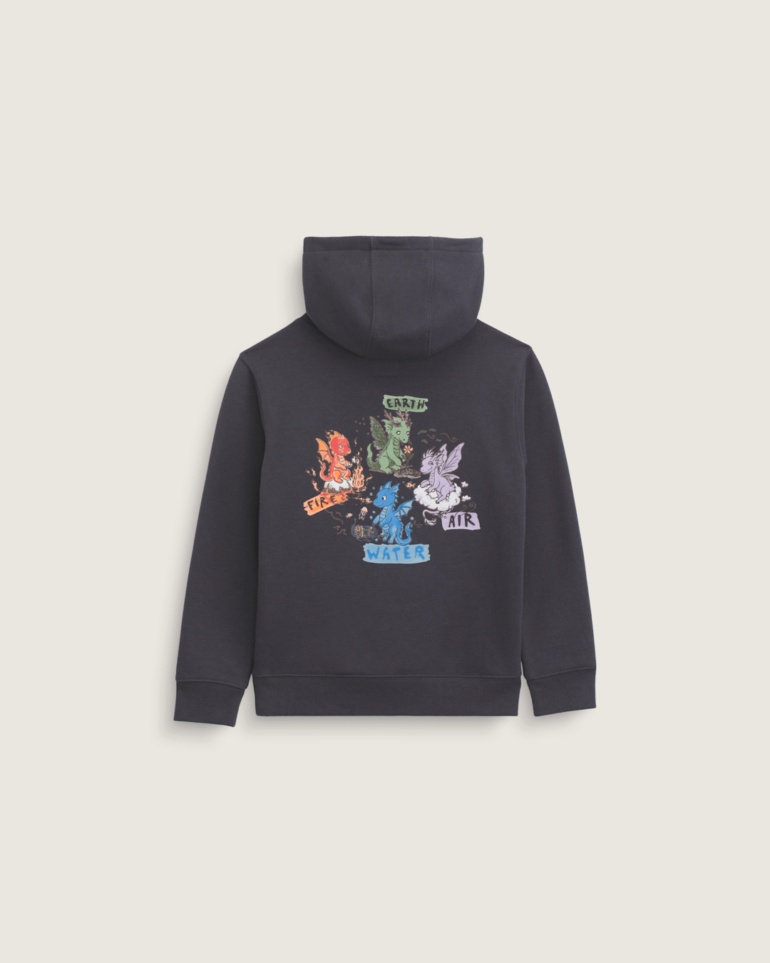 Kids Vans Little Kids Dragon Elements Pullover Sweatshirt in Charcoal Grey