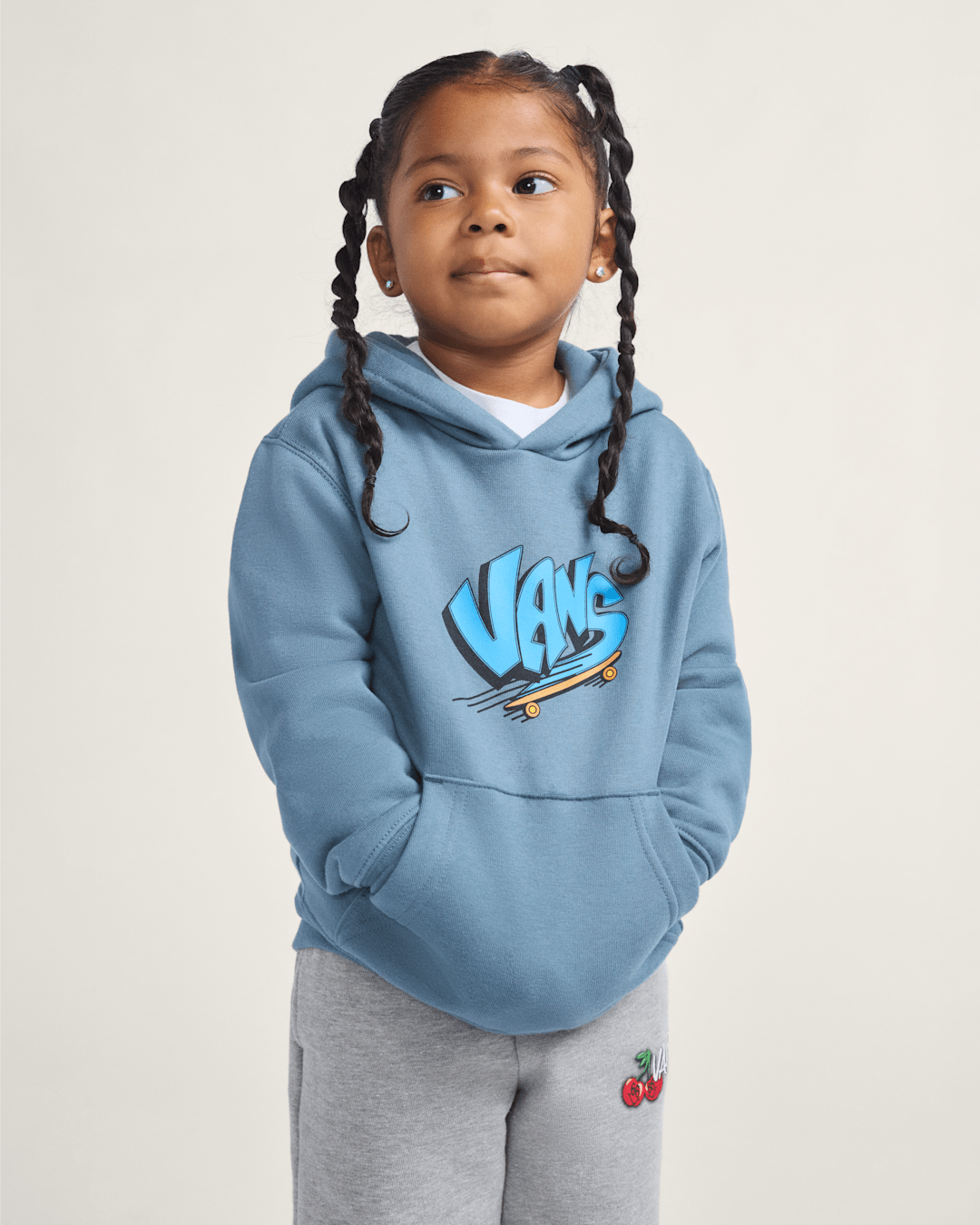 Kids Vans Little Kids Vans Sk8 Pullover Hoodie in Stormy Weather Black