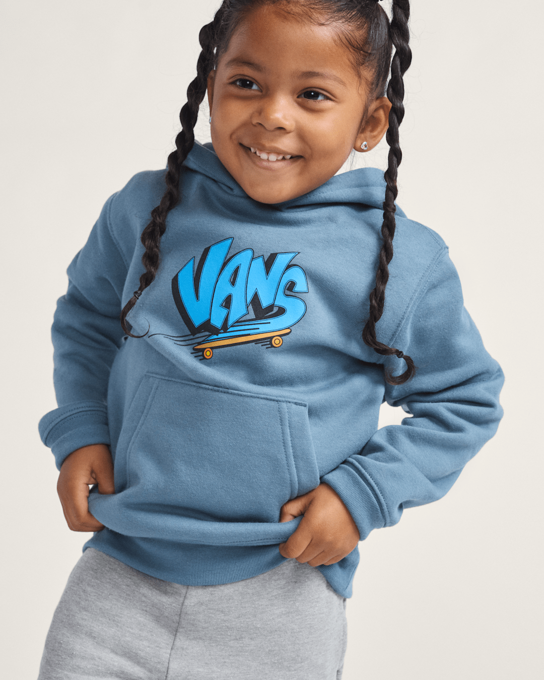 Kids Vans Little Kids Vans Sk8 Pullover Hoodie in Stormy Weather Black