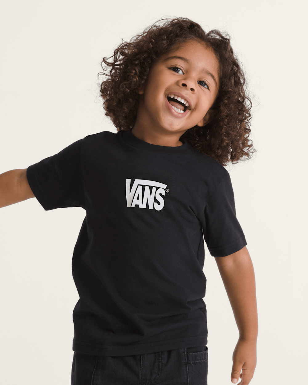 Kids Vans Little Kids Stretch Logo T-Shirt in Black