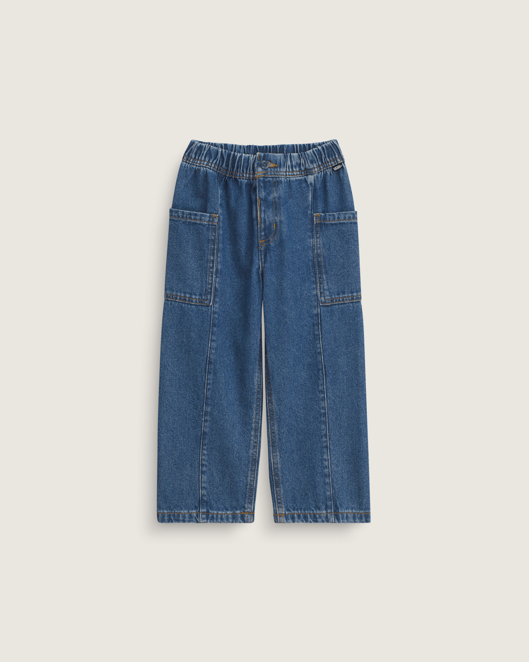 Kids Vans Little Kids Naithin 2.0 Elastic Waist Denim Pants in Vintage Indigo Blue